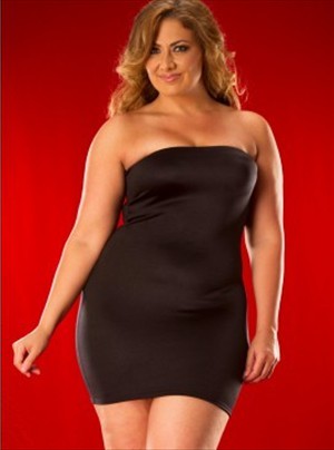 Plus Size Strapless Dress