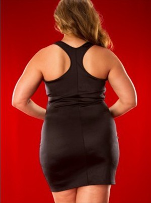 Plus Size Supportive Racer Dress Back
