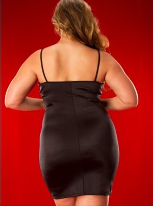 Plus Size V-Neck Dress Back