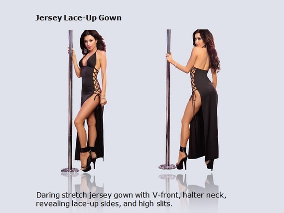 Jersey Lace-Up Gown