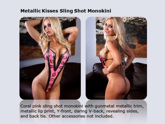 Metallic Kisses Sling Shot Monokini