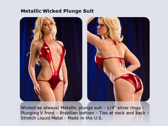 Metallic Wicked Plunge Suit