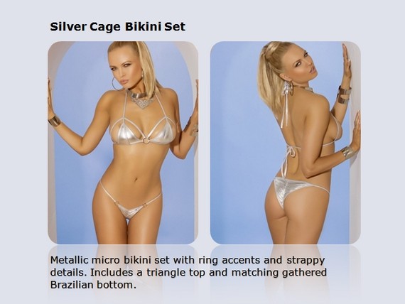 Silver Cage Bikini Set