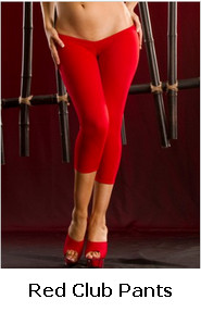 Red Matte Capri Pants