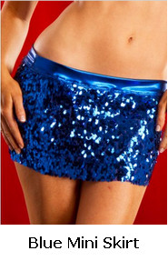 Royal Blue Sequin Mini Skirt