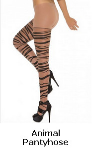 Nude Zebra Pantyhose