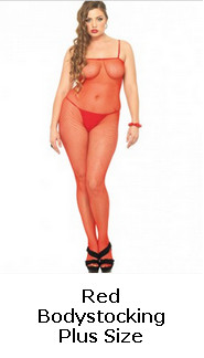 Plus Size Fishnet Open Crotch Tank Bodystocking