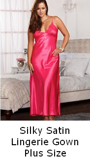 Silky Satin Lingerie Gown Plus Size